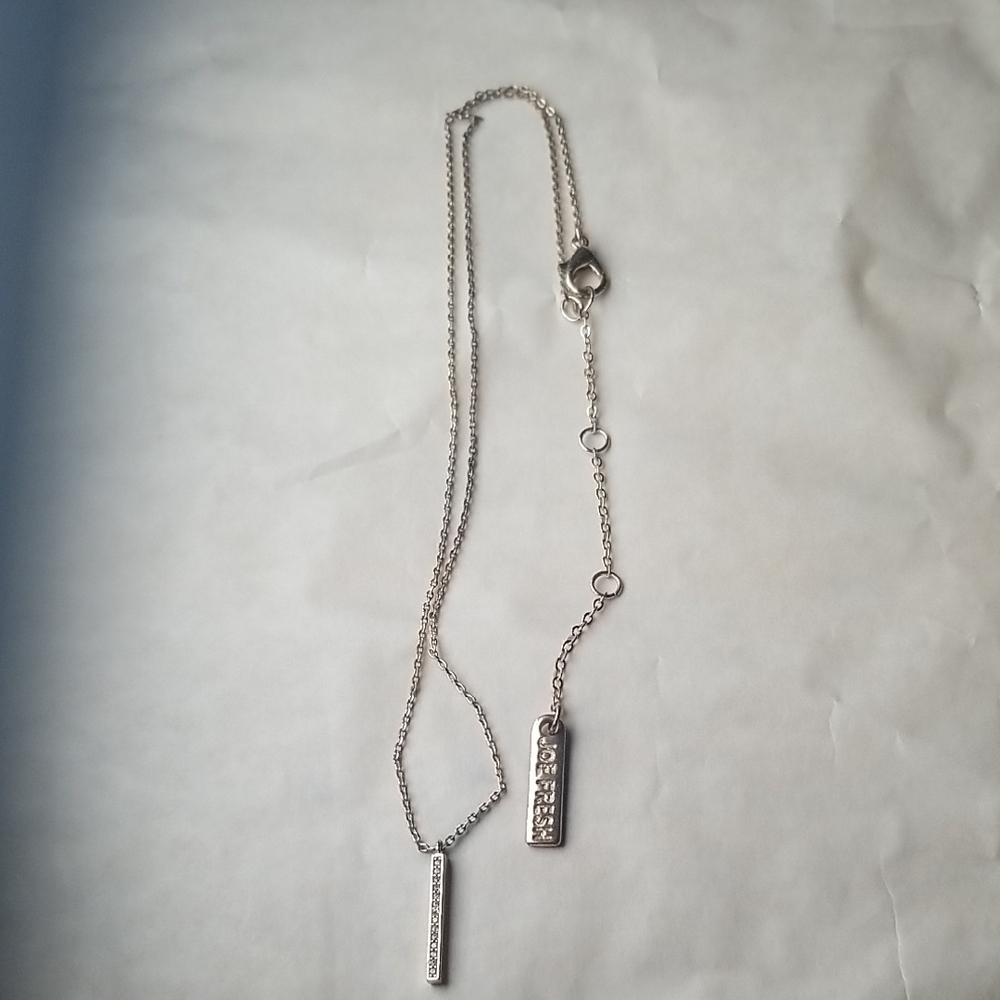 Joe Fresh Silver Necklace with Bar Pendants